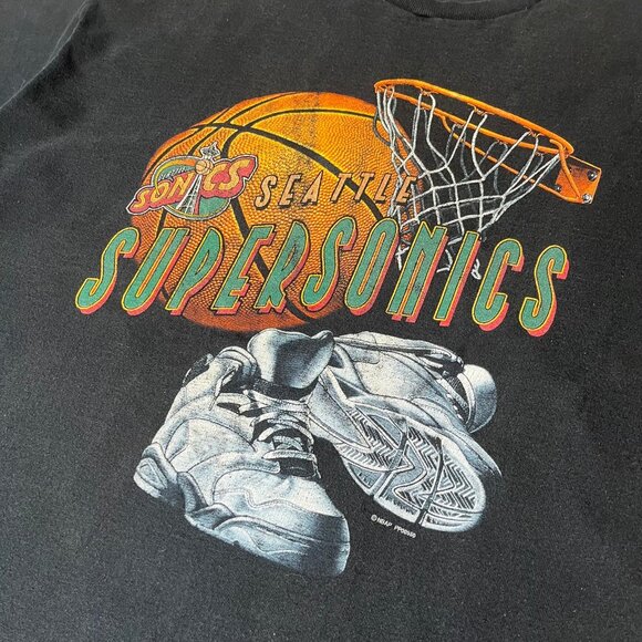 90s Seattle Supersonics NBA Graphic Tee XL - Picture 7 of 7